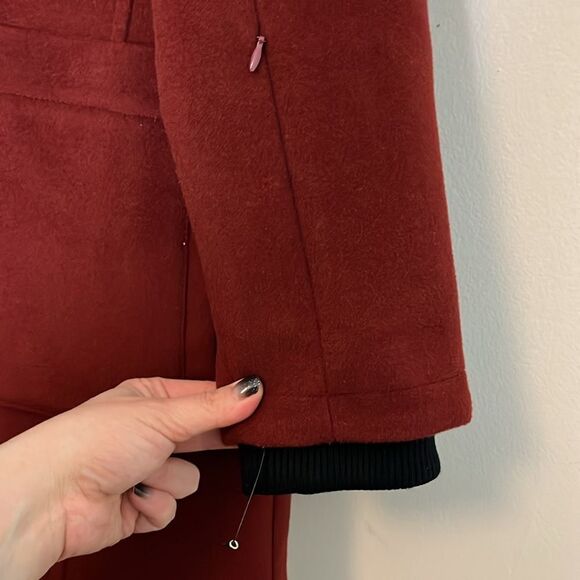 Pendleton Beverly wool poly blend zip anorak hooded jacket size large - Picture 10 of 16